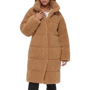 Womens Patchwork Quilted Teddy Coat